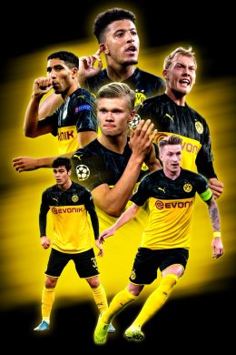 HD Haaland Dortmund Wallpaper