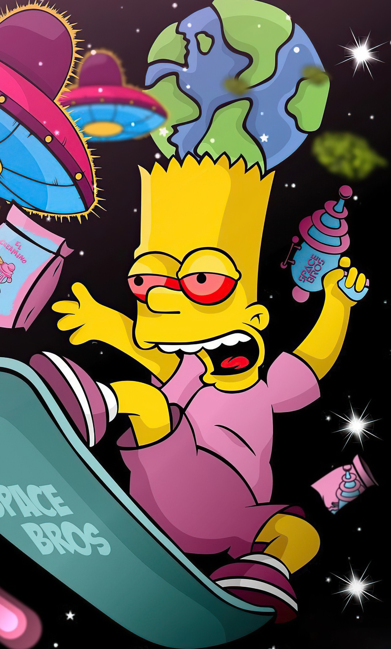 Bart Simpson Red Wallpaper