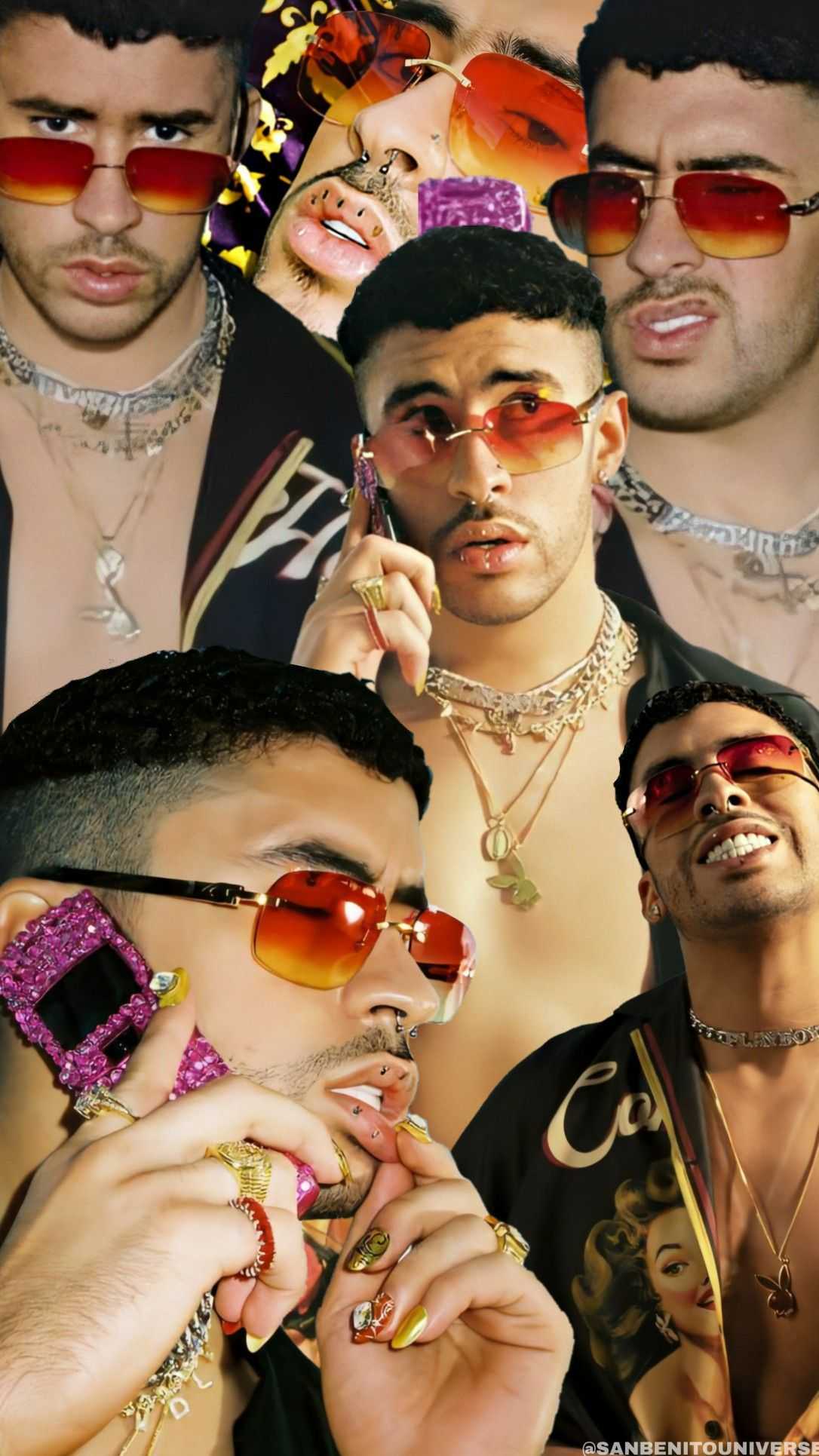 Bad Bunny Collage Wallpaper