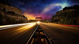 Desktop Space Highway Wallpaper