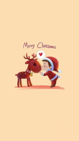 Deer Christmas Wallpaper