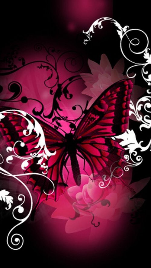 Pink Butterfly Wallpaper