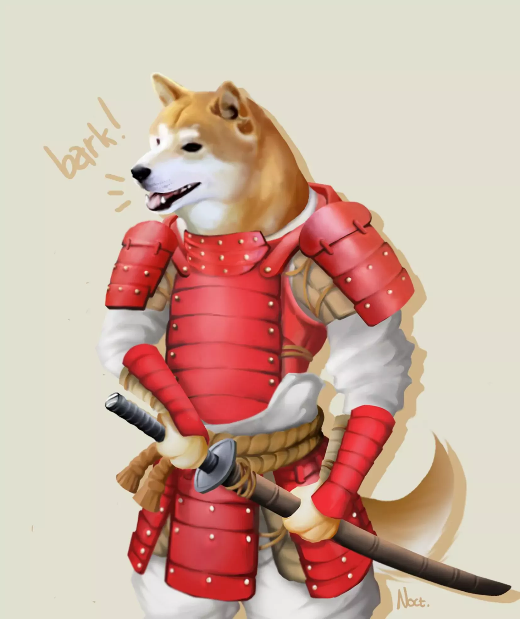 Samurai Doge Wallpaper