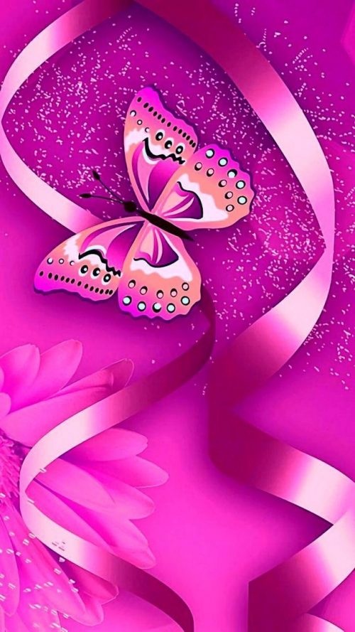 Pink Butterfly Wallpaper