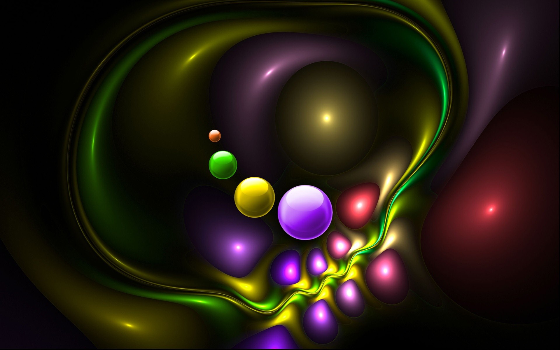 Colorful Bubbles Wallpaper