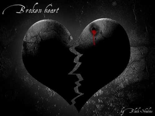 Background Heart Black Wallpaper