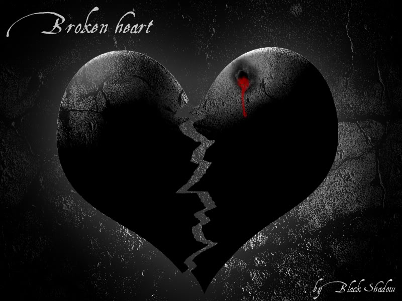 Background Heart Black Wallpaper