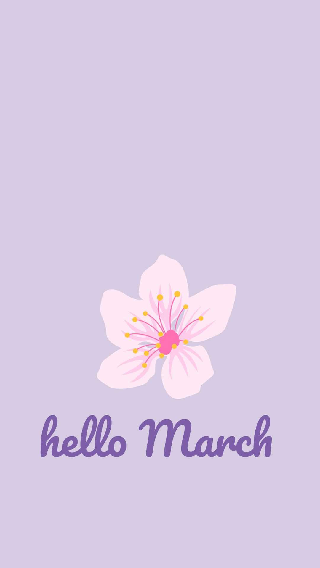 Hello March Wallpaper