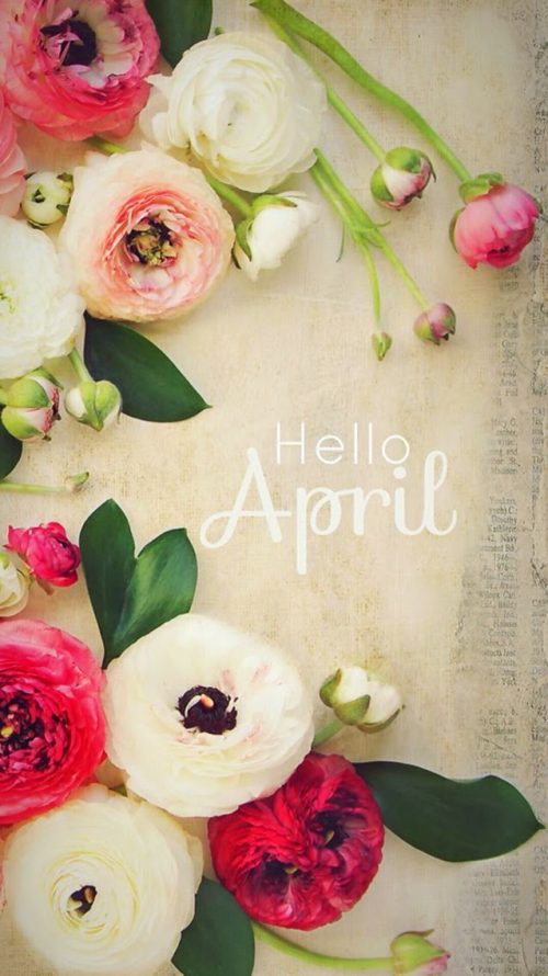 Background Hello April Wallpaper