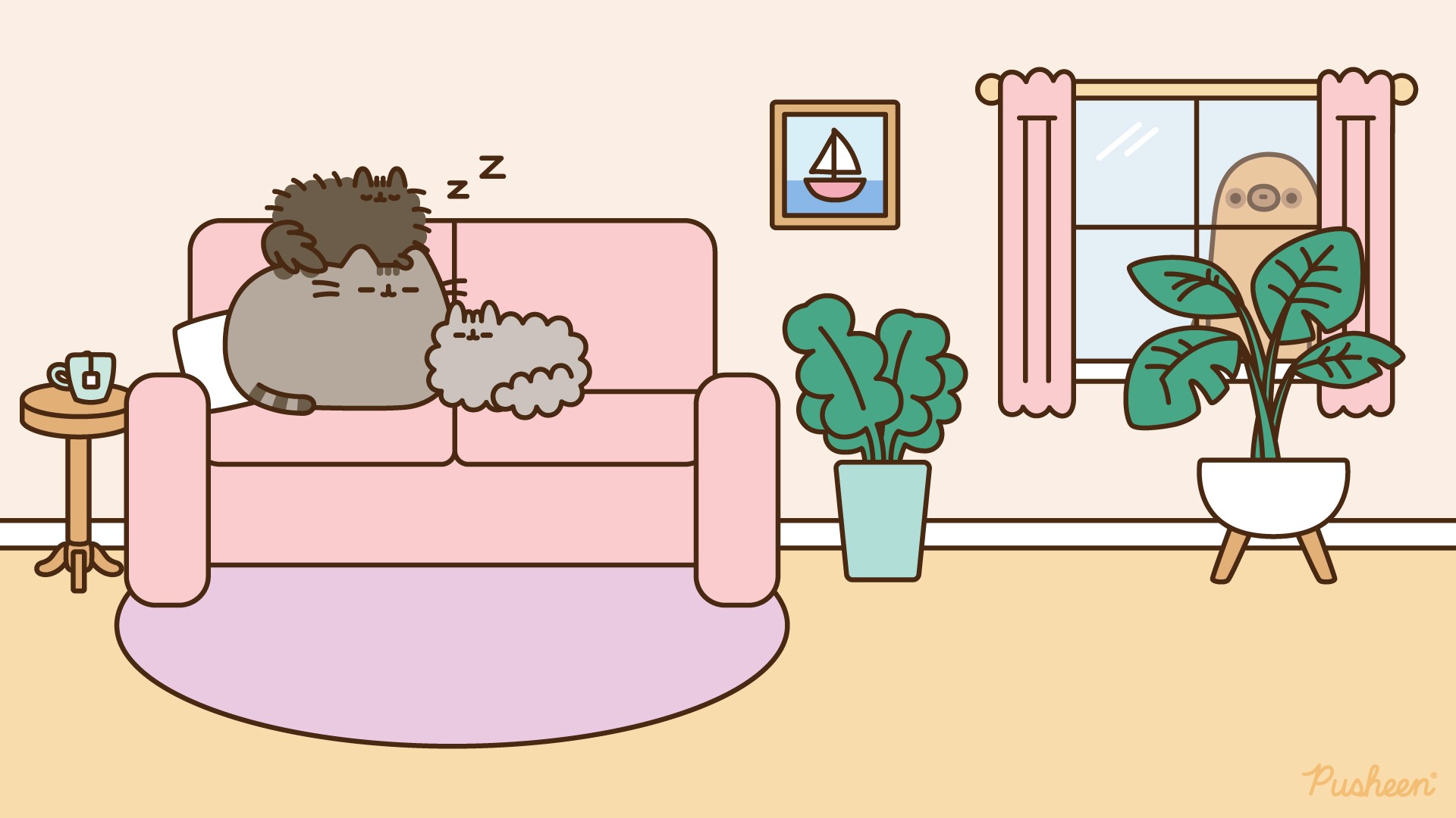 Desktop Pusheen Wallpaper