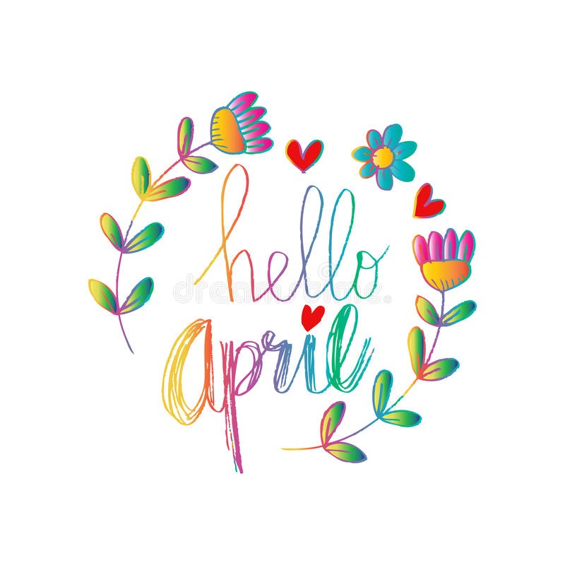 Background Hello April Wallpaper