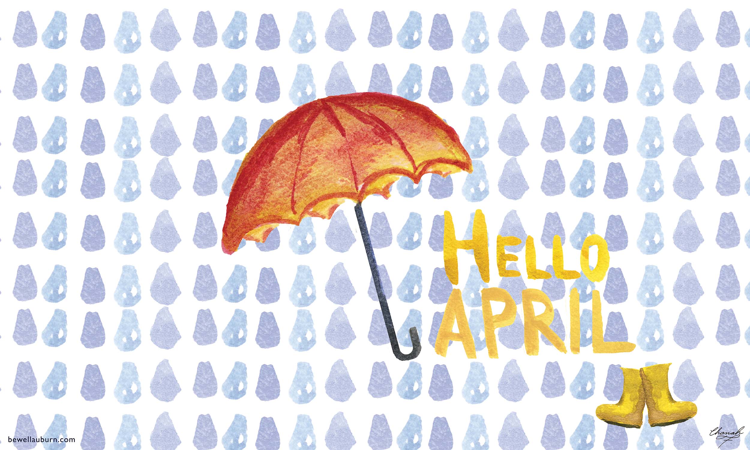 Desktop Hello April Wallpaper