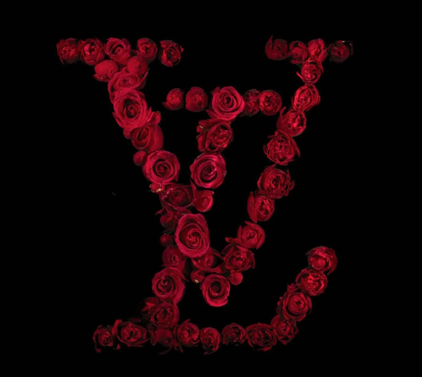 wallpaper red louis vuitton logo