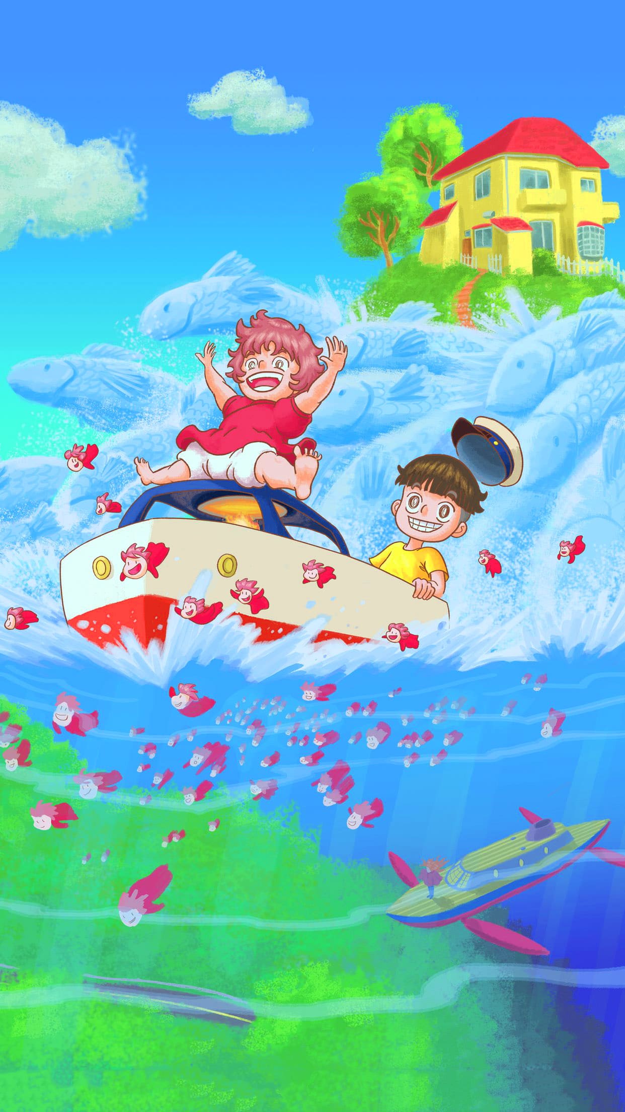 Background Ponyo Wallpaper