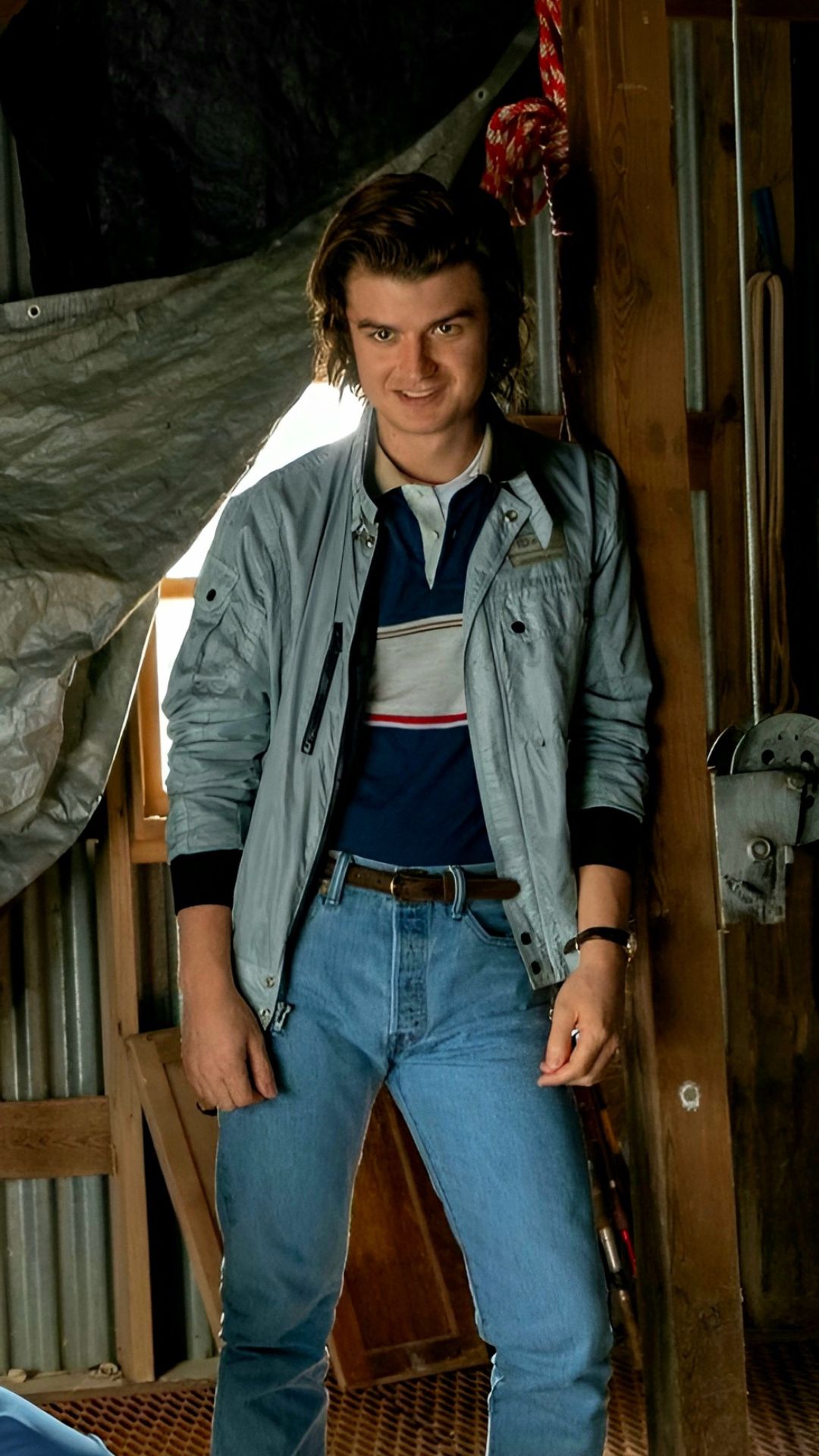 Stranger Things Steve Harrington Jacket Joe Keery Blue Bomber Jacket ...