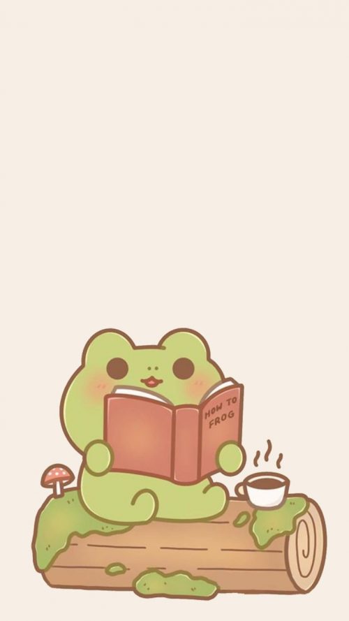 Background Cute Frog Wallpaper