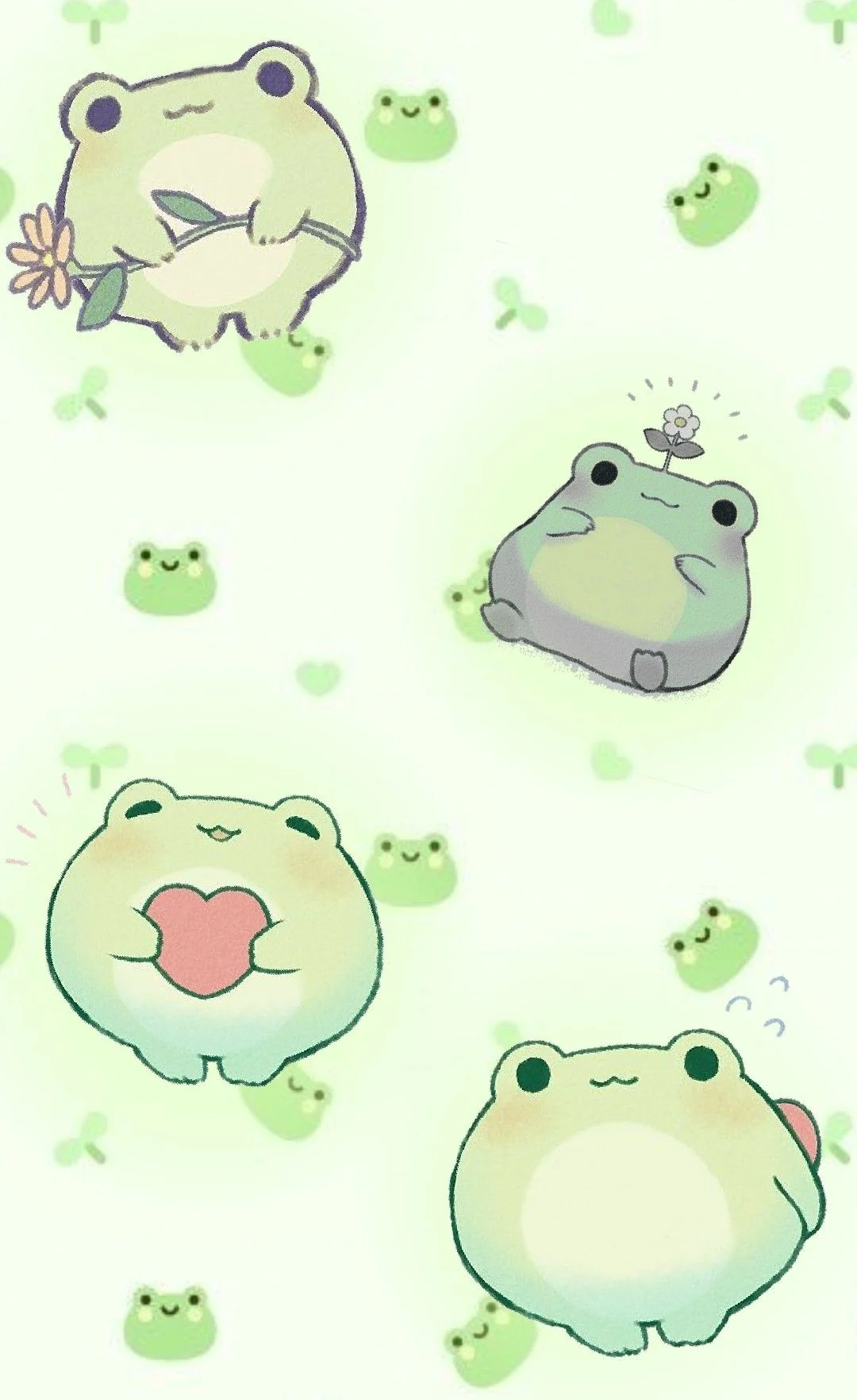 Background Cute Frog Wallpaper