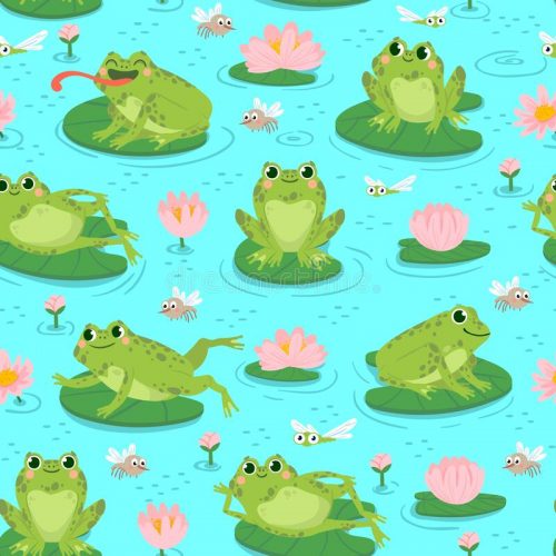 Background Cute Frog Wallpaper