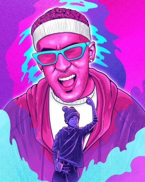 Background Bad Bunny Wallpaper