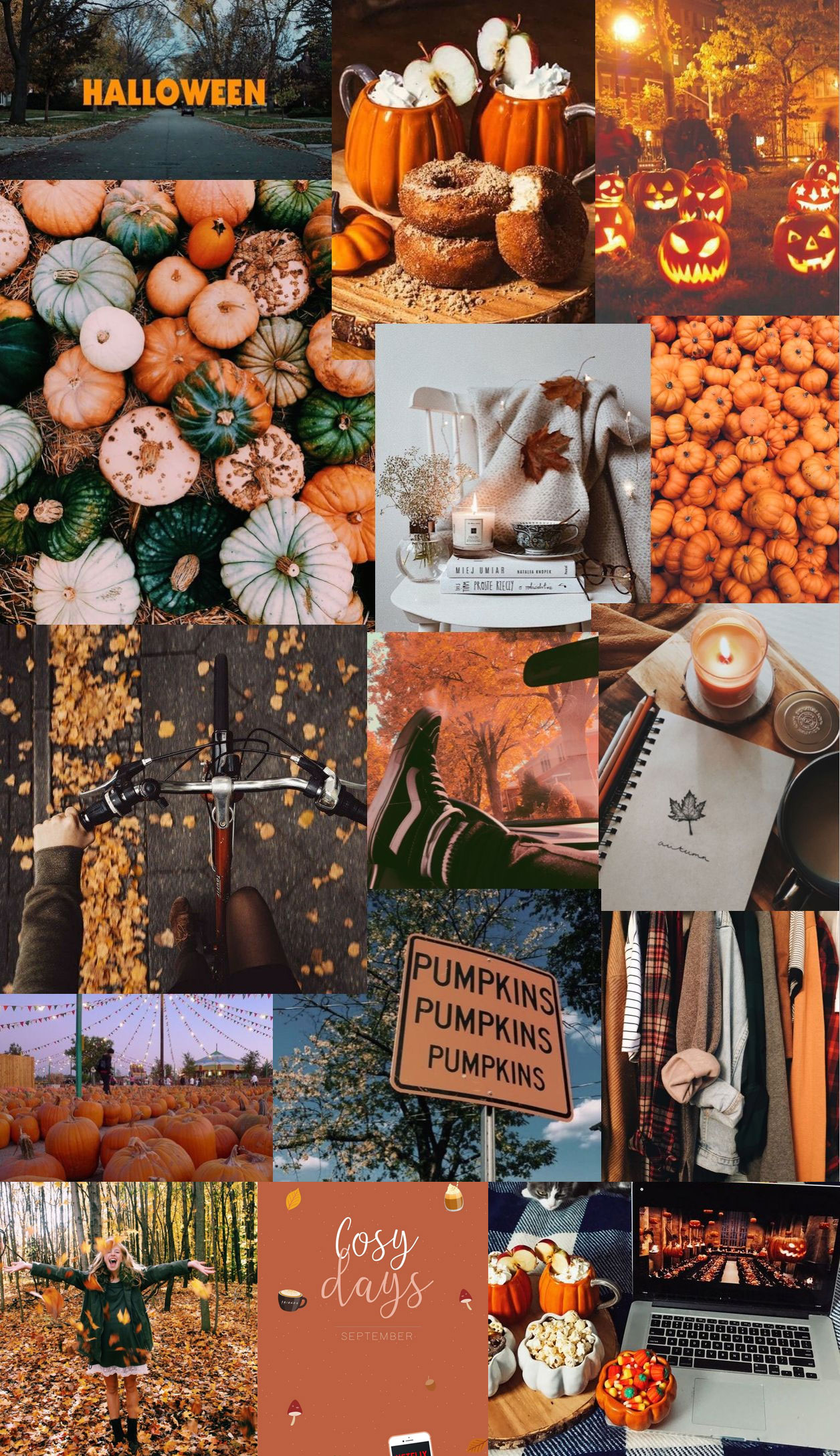 Background Fall Collage Wallpaper - EnWallpaper