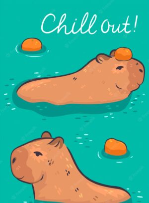Background Capybara Wallpaper