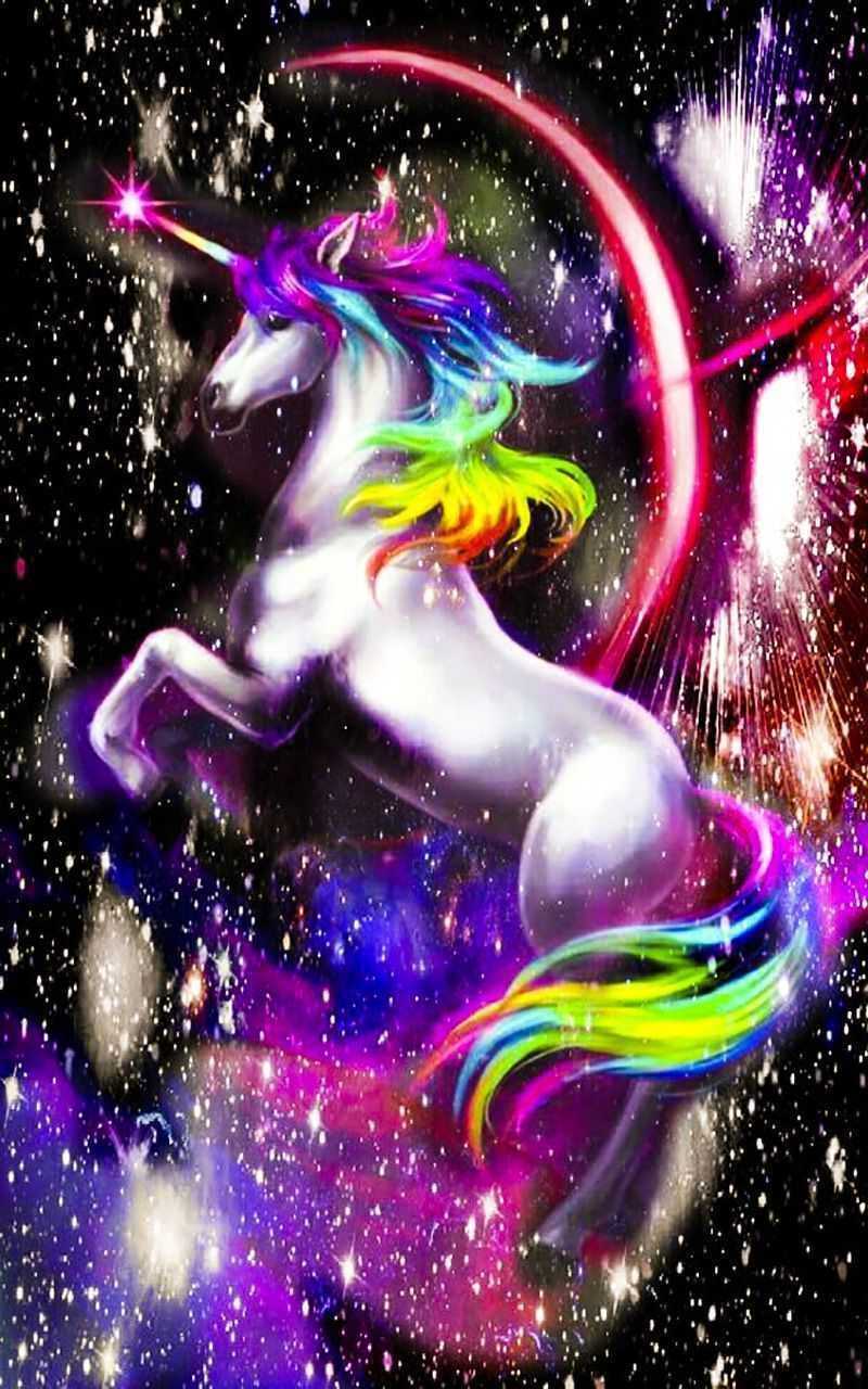 Sweet Unicorn Galaxy Wallpaper I Created For The App Unicorn Wallpaper With  Glitter 1135x1858 Wallpaper 