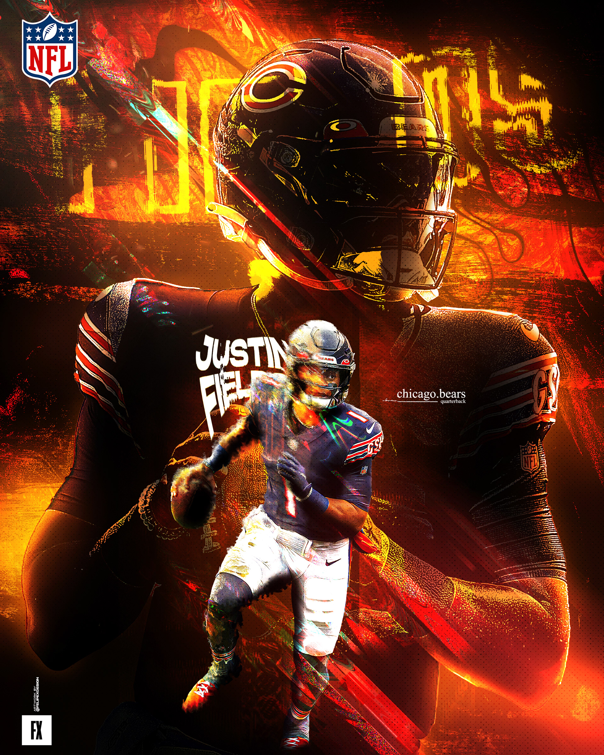 Background Justin Fields Wallpaper