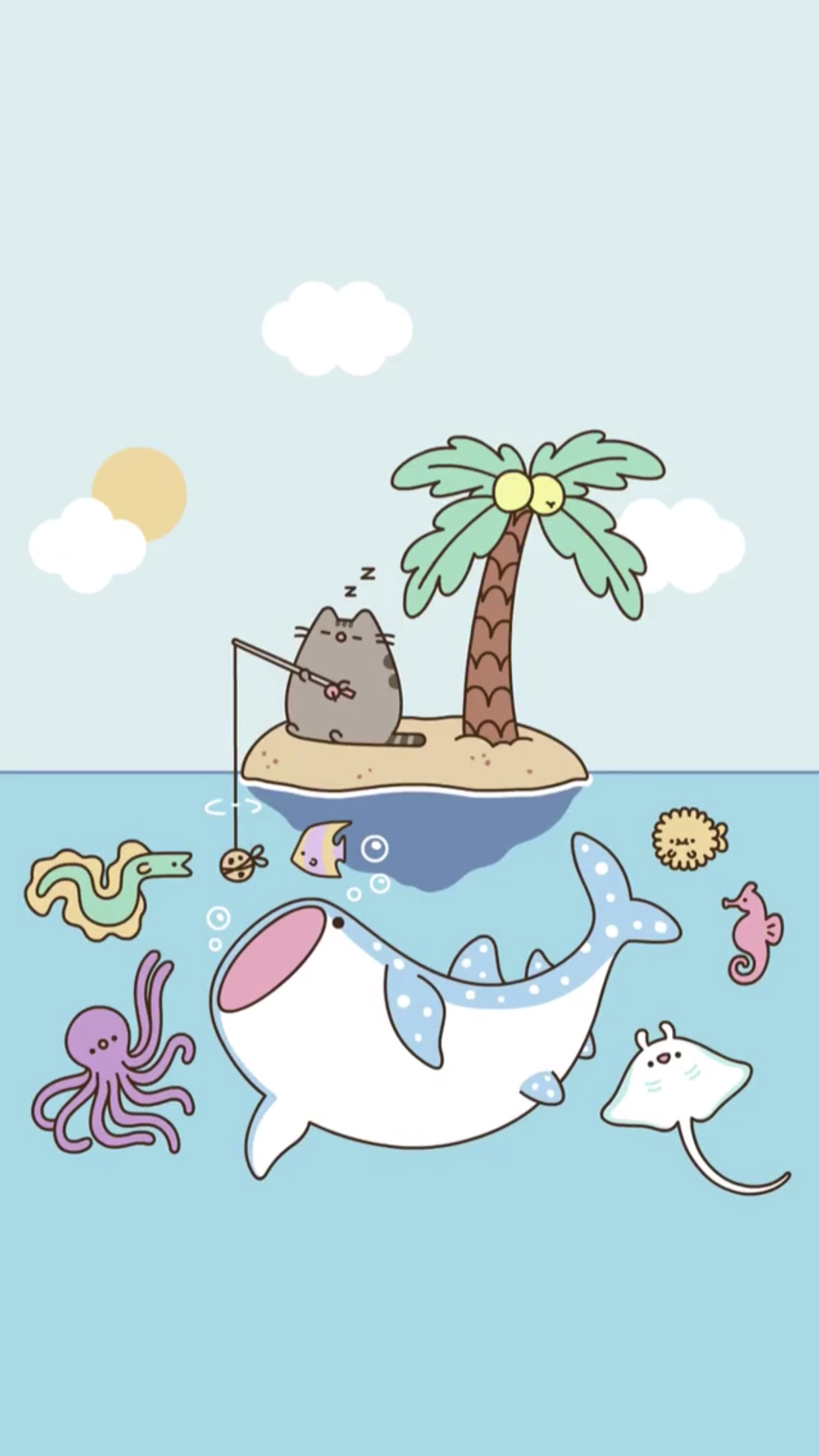 Background Pusheen Wallpaper