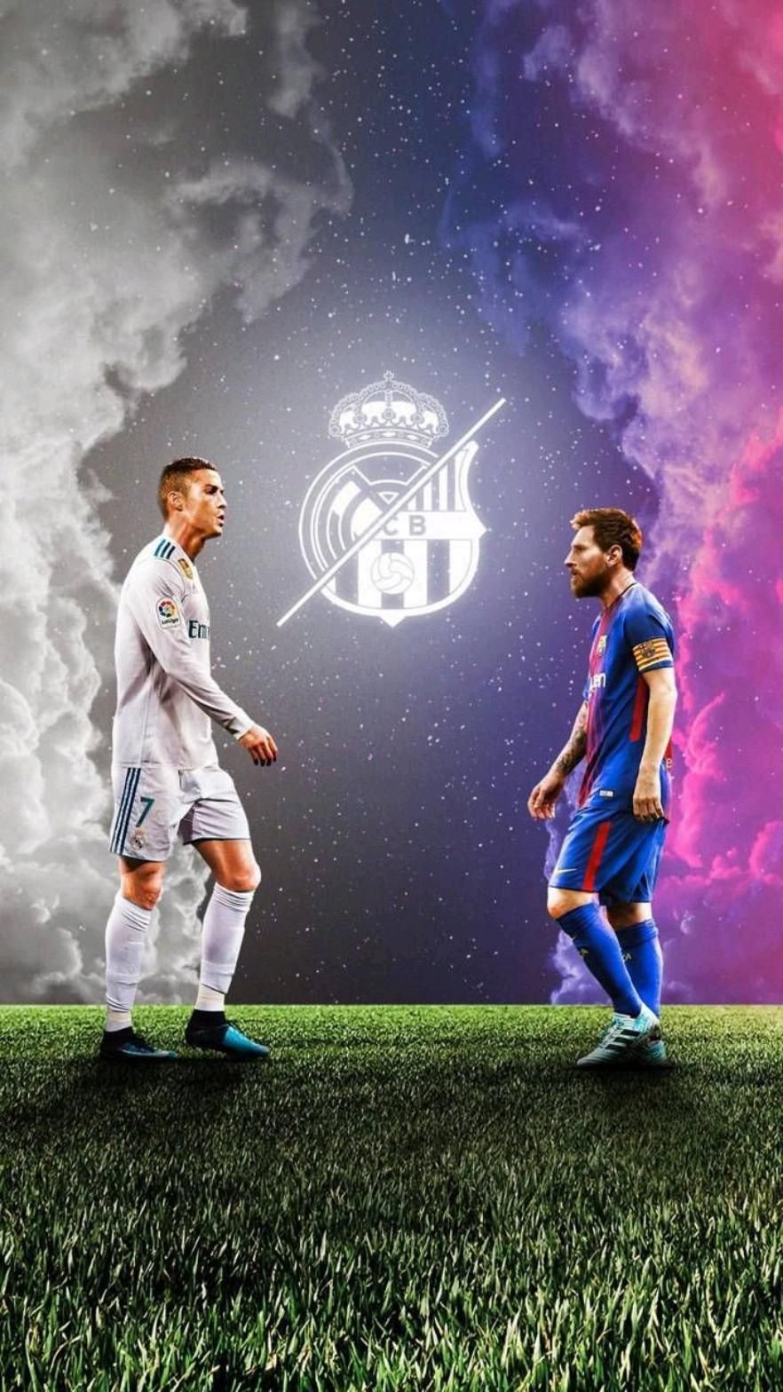 Background Messi And Ronaldo Wallpaper