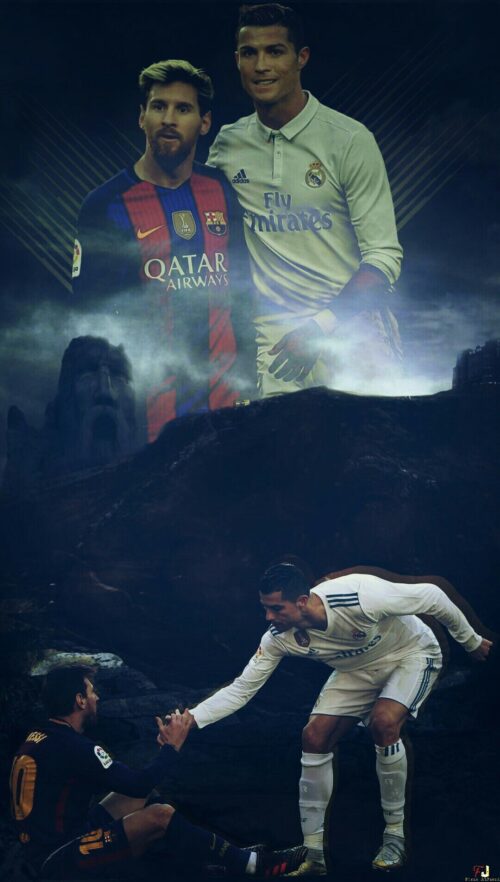 Background Messi And Ronaldo Wallpaper