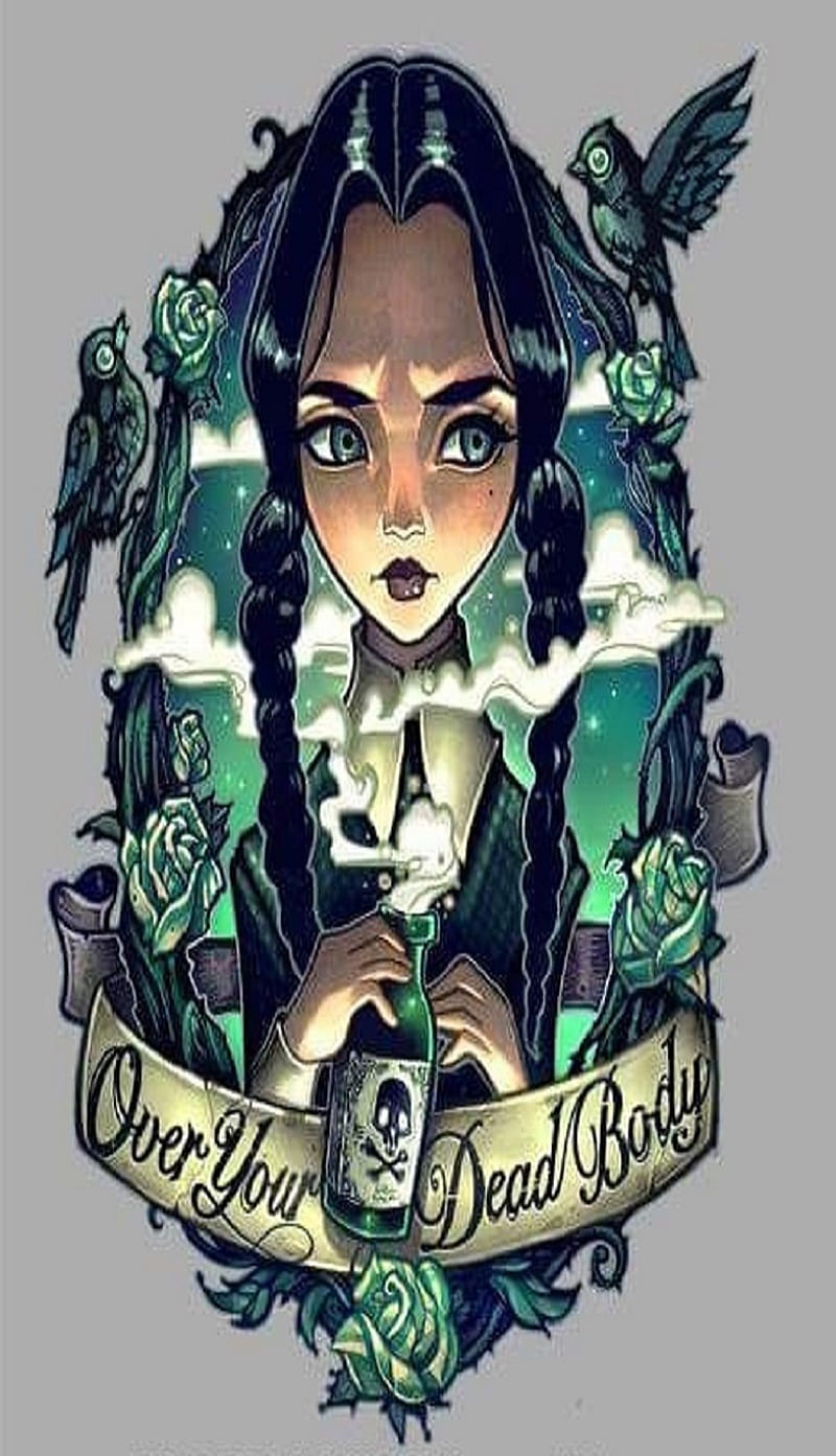 Background Wednesday Addams Wallpaper