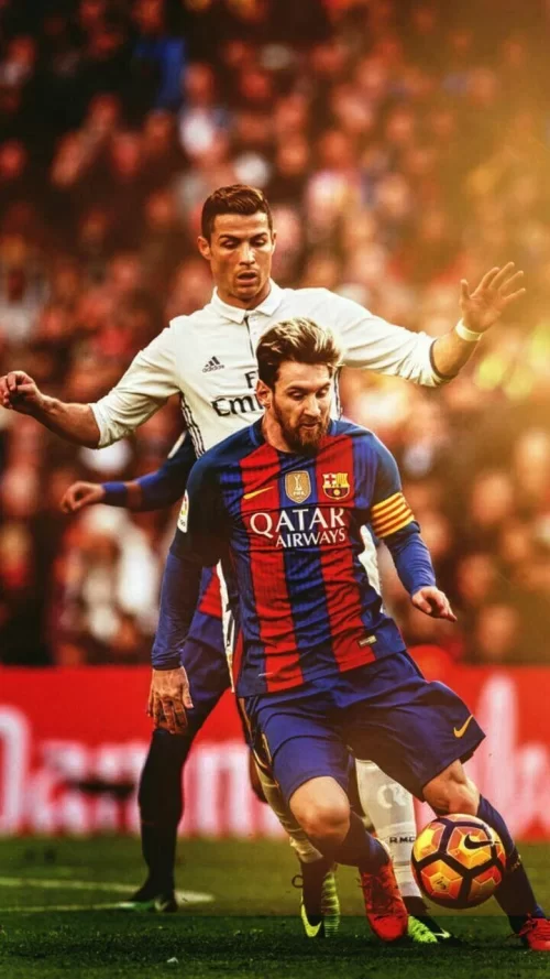 Background Messi And Ronaldo Wallpaper