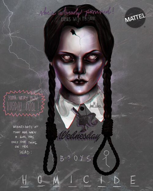 Background Wednesday Addams Wallpaper