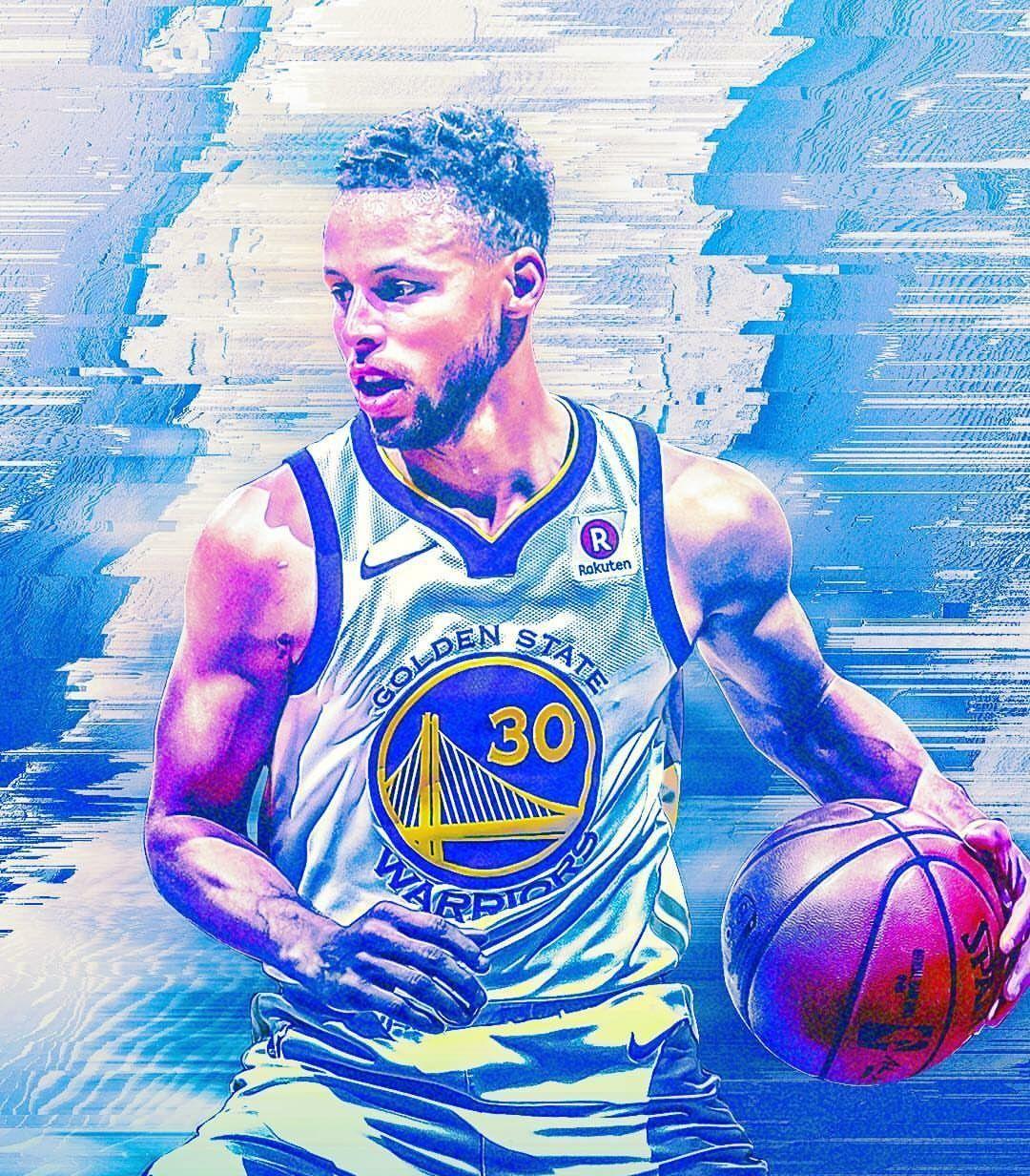 Steph Curry - Blue Background Wallpaper Download