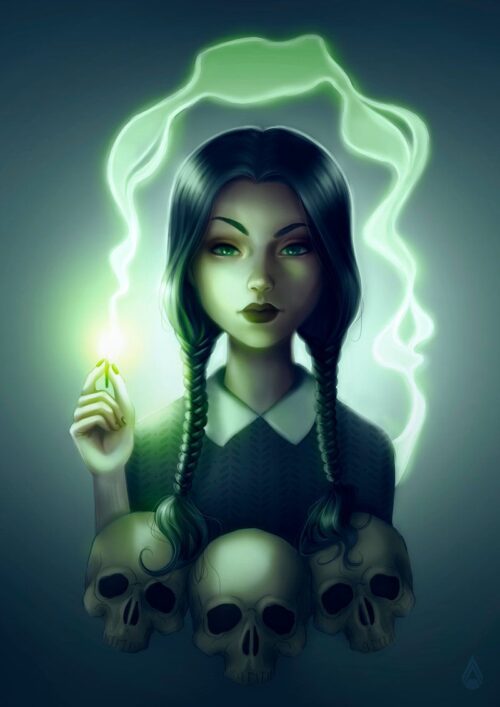 Background Wednesday Addams Wallpaper