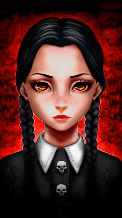 Background Wednesday Addams Wallpaper