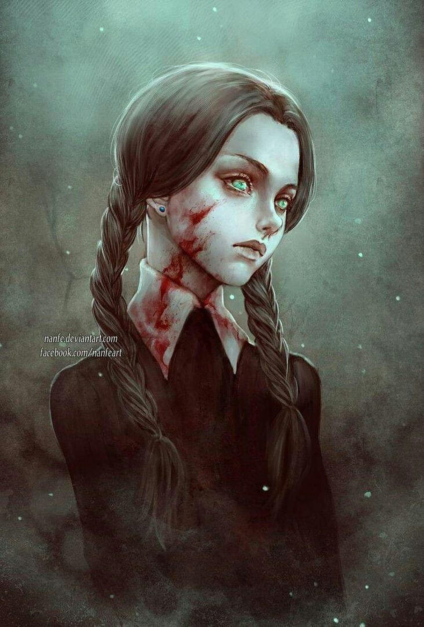 Background Wednesday Addams Wallpaper