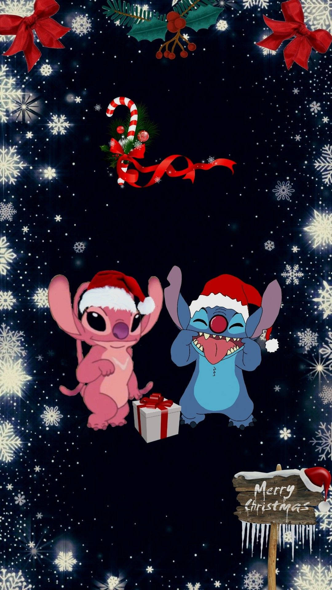 Background Stitch Christmas Wallpaper