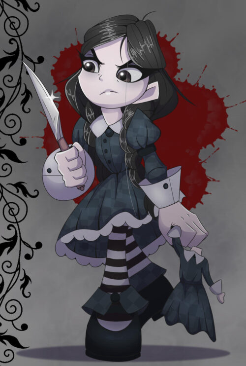 Background Wednesday Addams Wallpaper