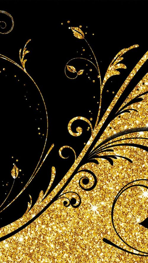 Black And Gold Background Wallpaper