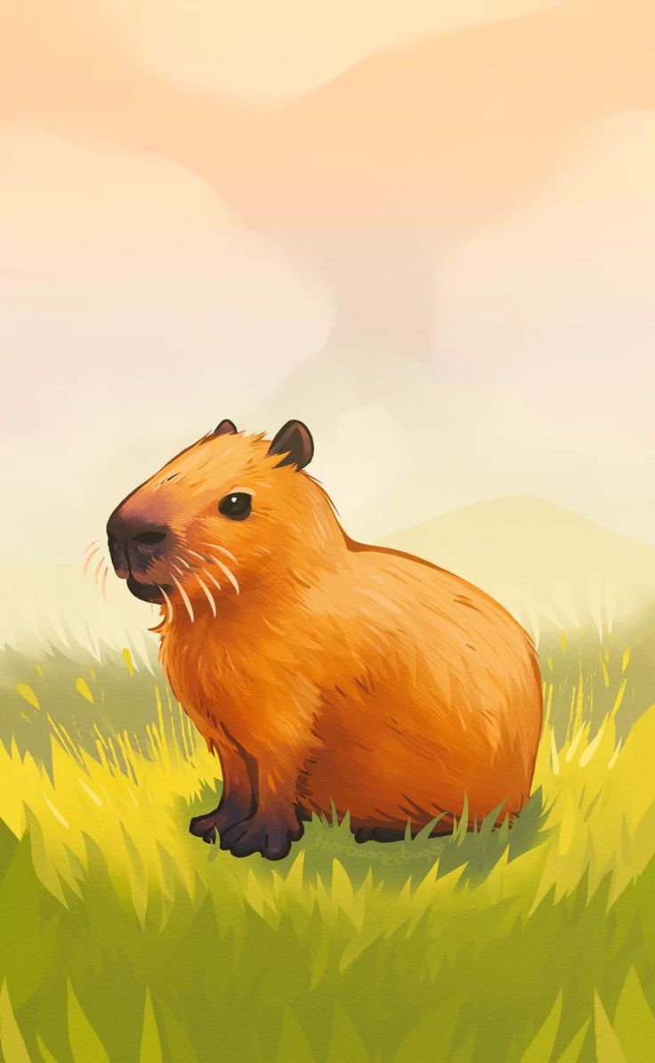 Background Capybara Wallpaper