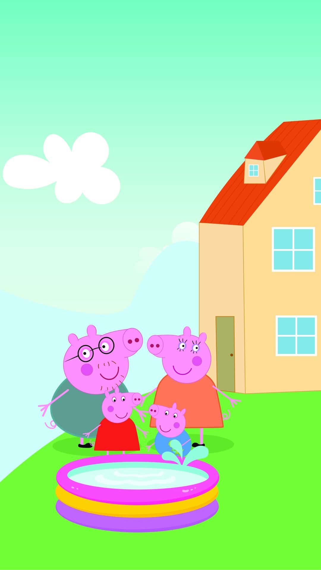 Background Peppa Pig House Wallpaper