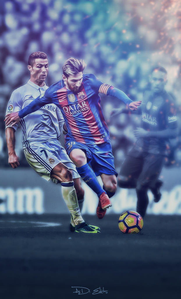 Background Messi And Ronaldo Wallpaper