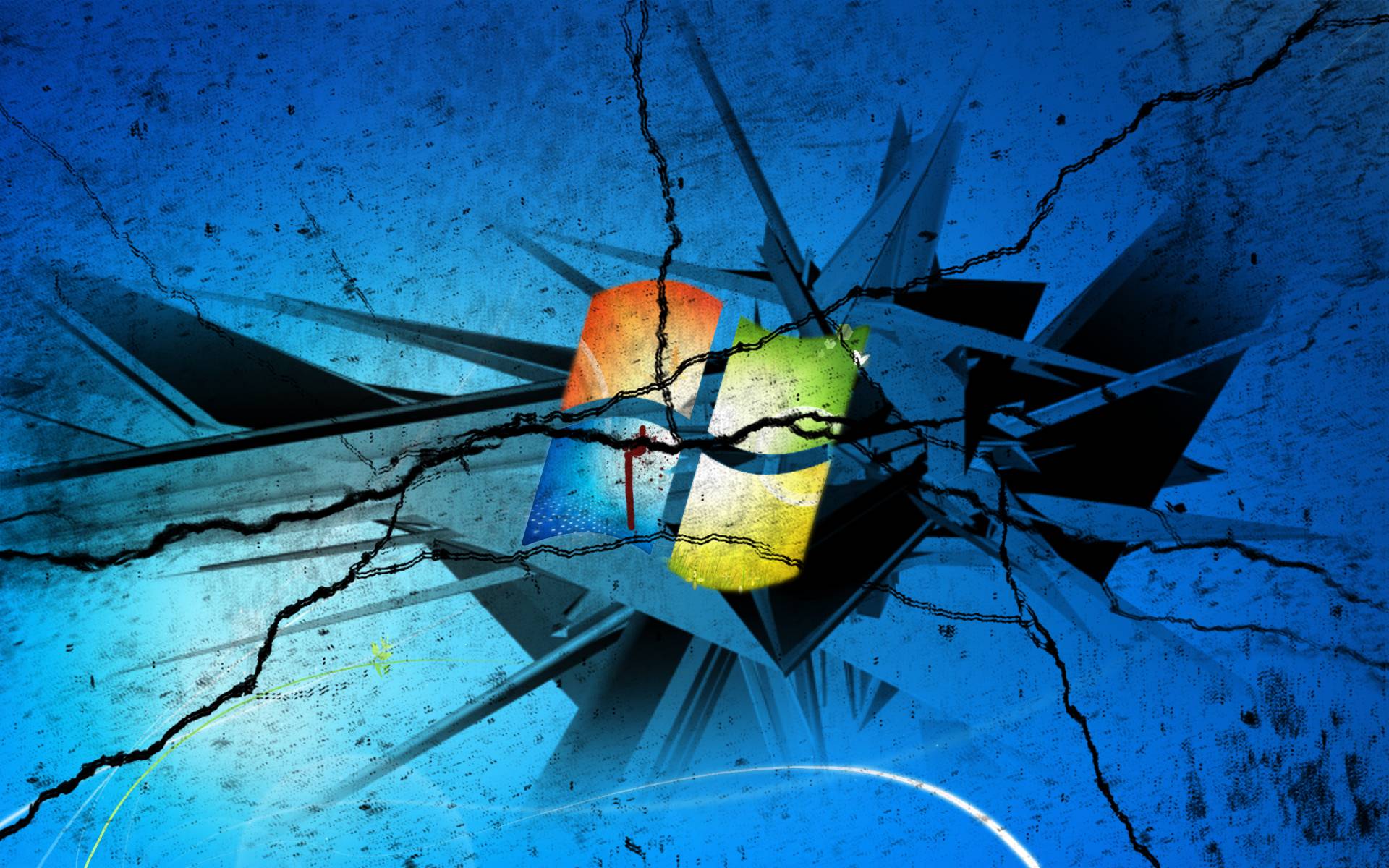 Broken Screen Desktop Wallpaper