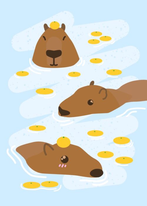 Background Capybara Wallpaper