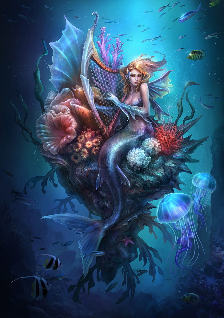 Background Mermaid Wallpaper