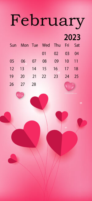 Background February 2023 Calendar Wallpaper