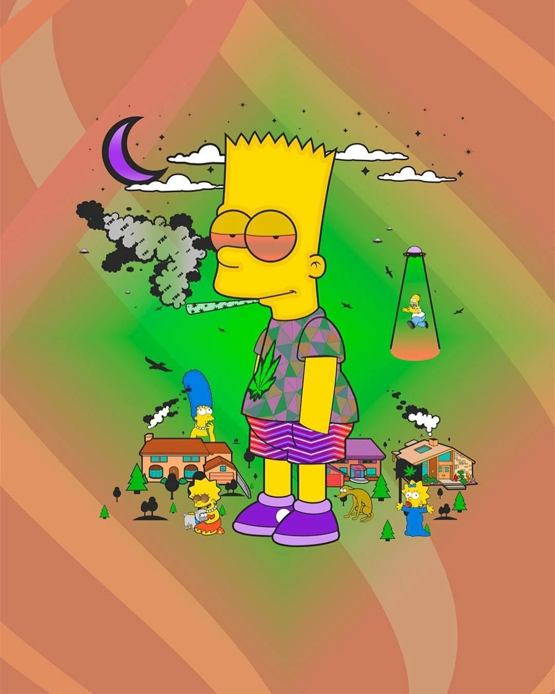 Background Bart Simpson Wallpaper