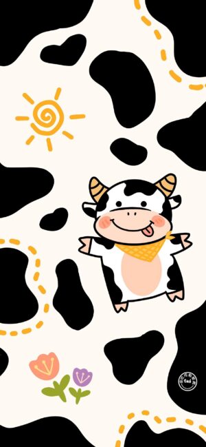 Background Cow Print Wallpaper