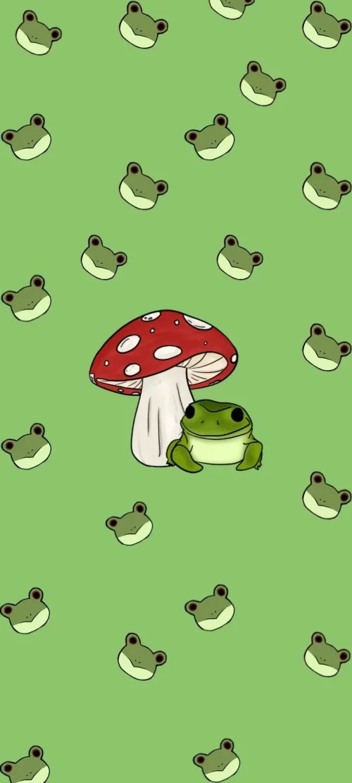 Background Cute Frog Wallpaper